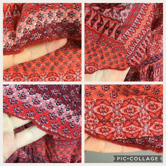 Hollister Jrs S Boho Cold Shoulder Short Dress - Picture 7 of 8